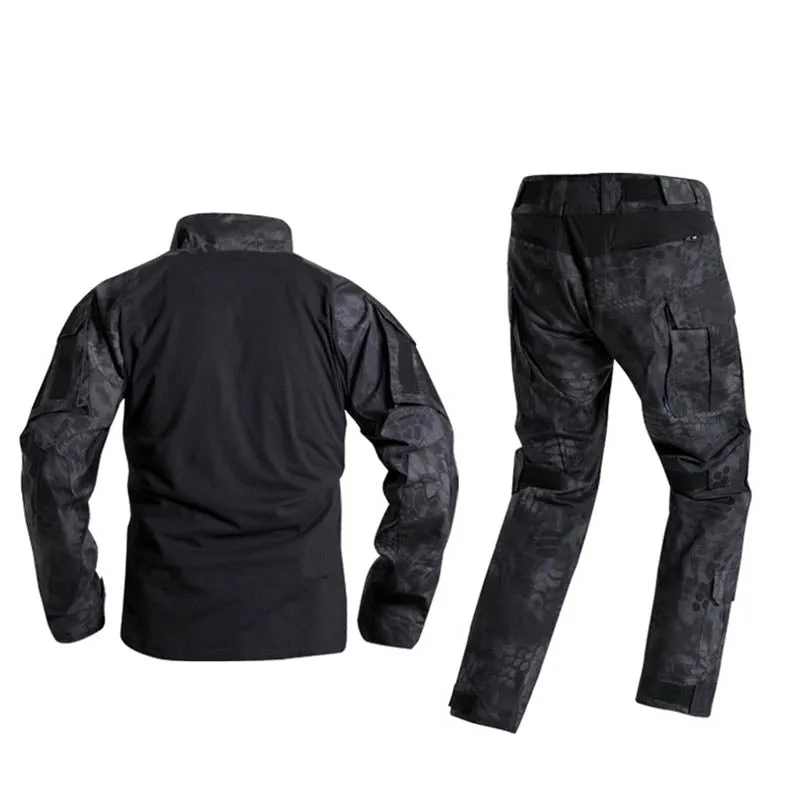 Men's Military Style T-shirt and Pants Suits Outdoor Tactical Suits Security Uniform