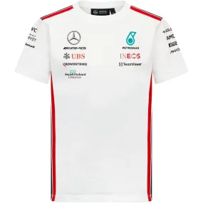 Mercedes AMG Petronas F1 2023 Kids Driver T-Shirt - Black/White