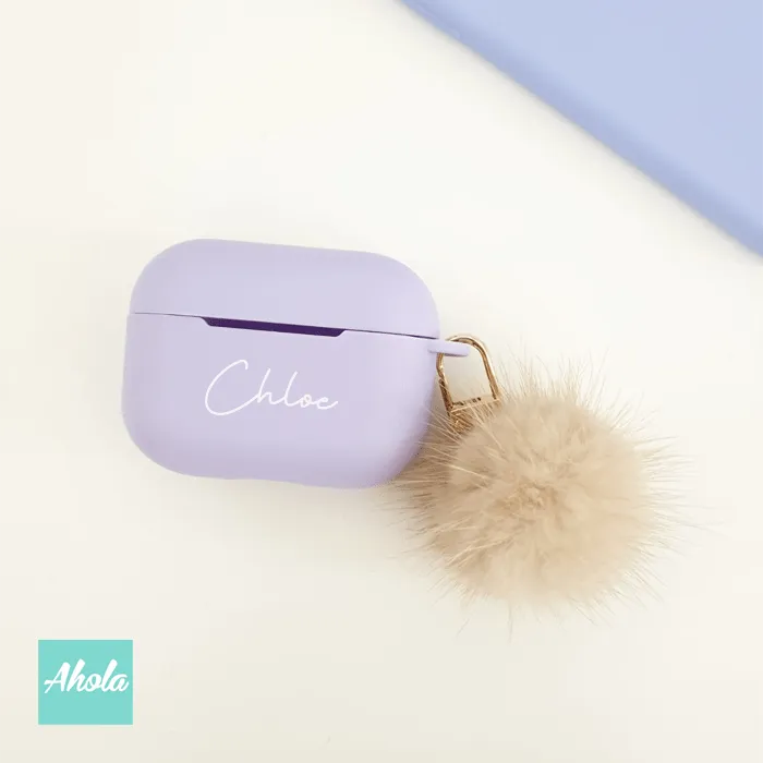 【Momo】Apple Airpods Silicone Case With Fur Pompom