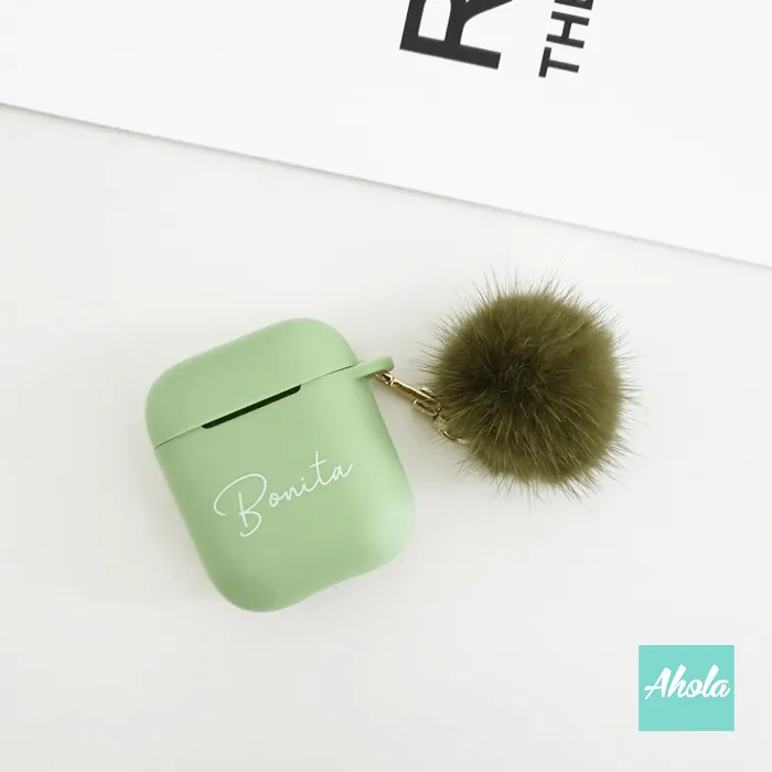 【Momo】Apple Airpods Silicone Case With Fur Pompom