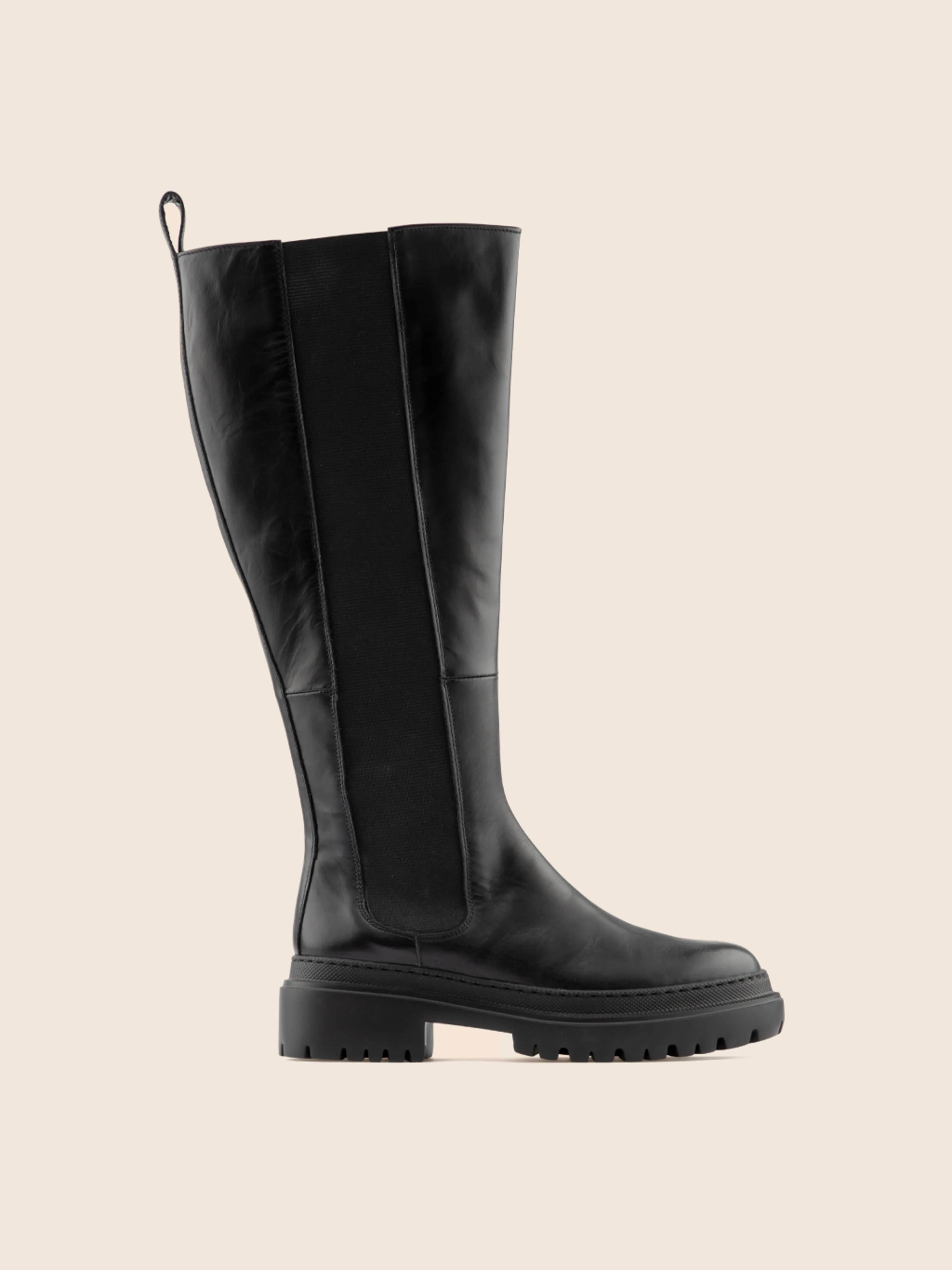 Monza Wide Calf Black Boot