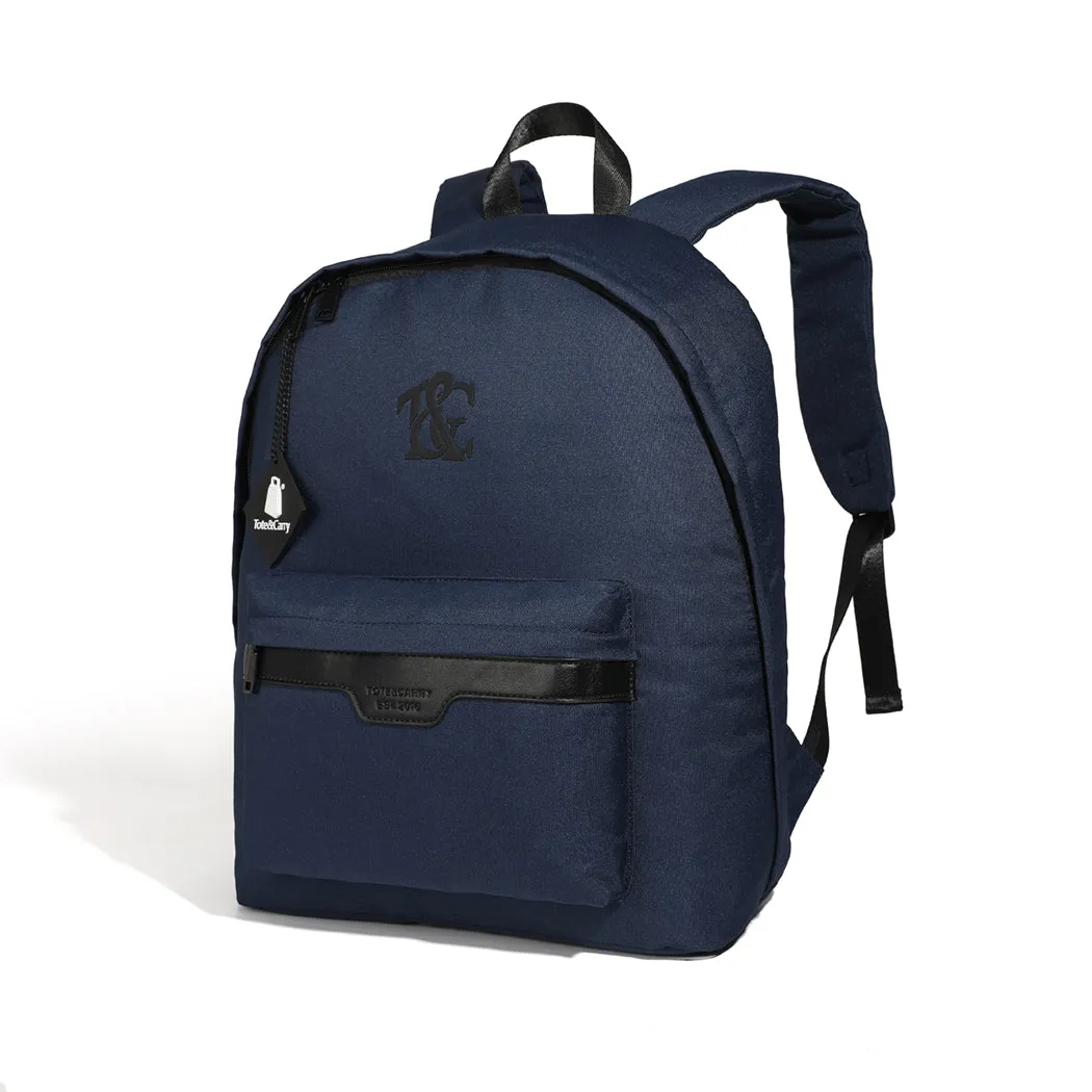 Navy Blue Nylon Backpack