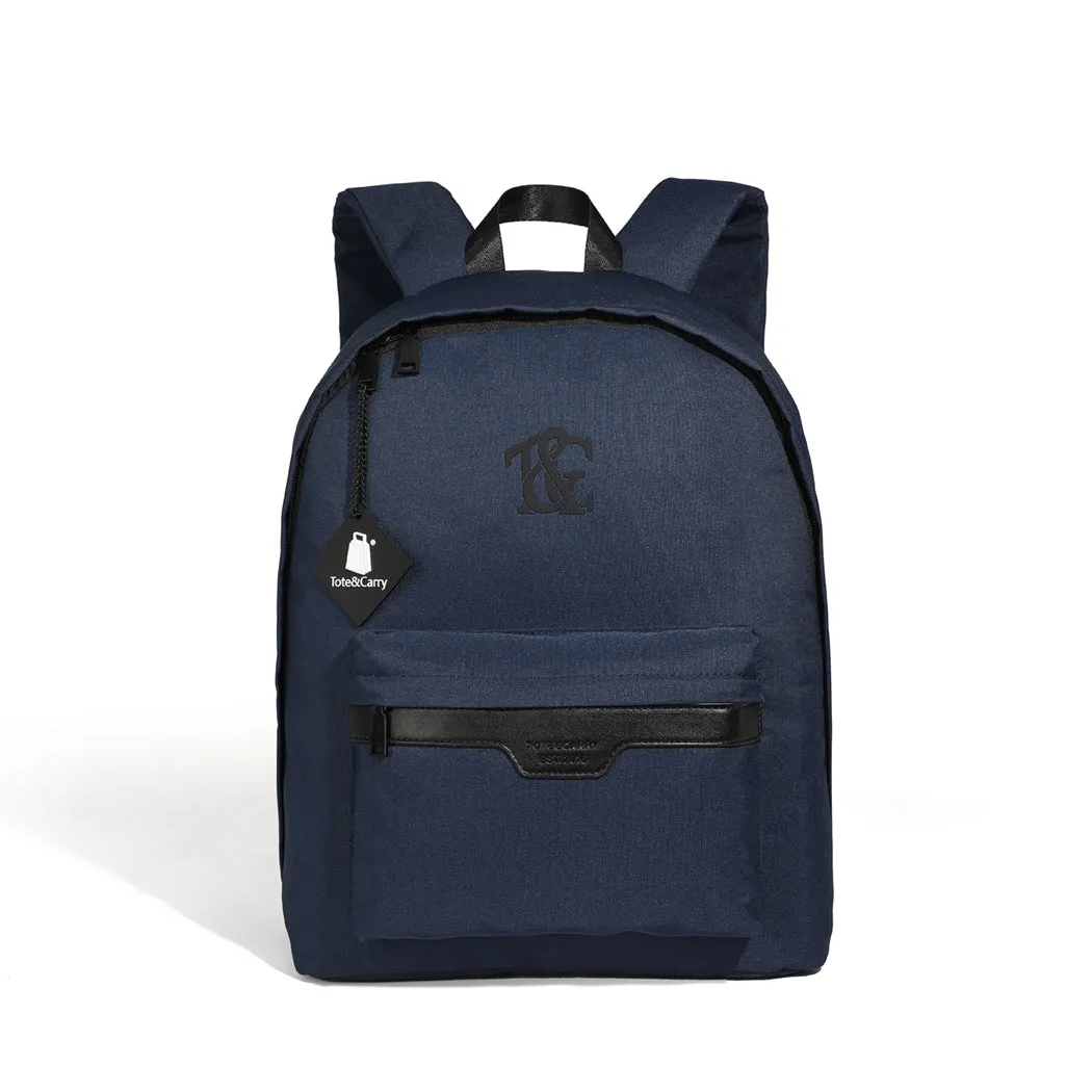 Navy Blue Nylon Backpack