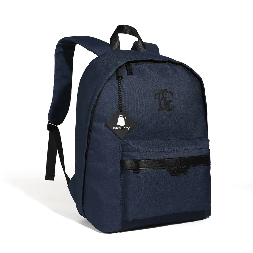 Navy Blue Nylon Backpack