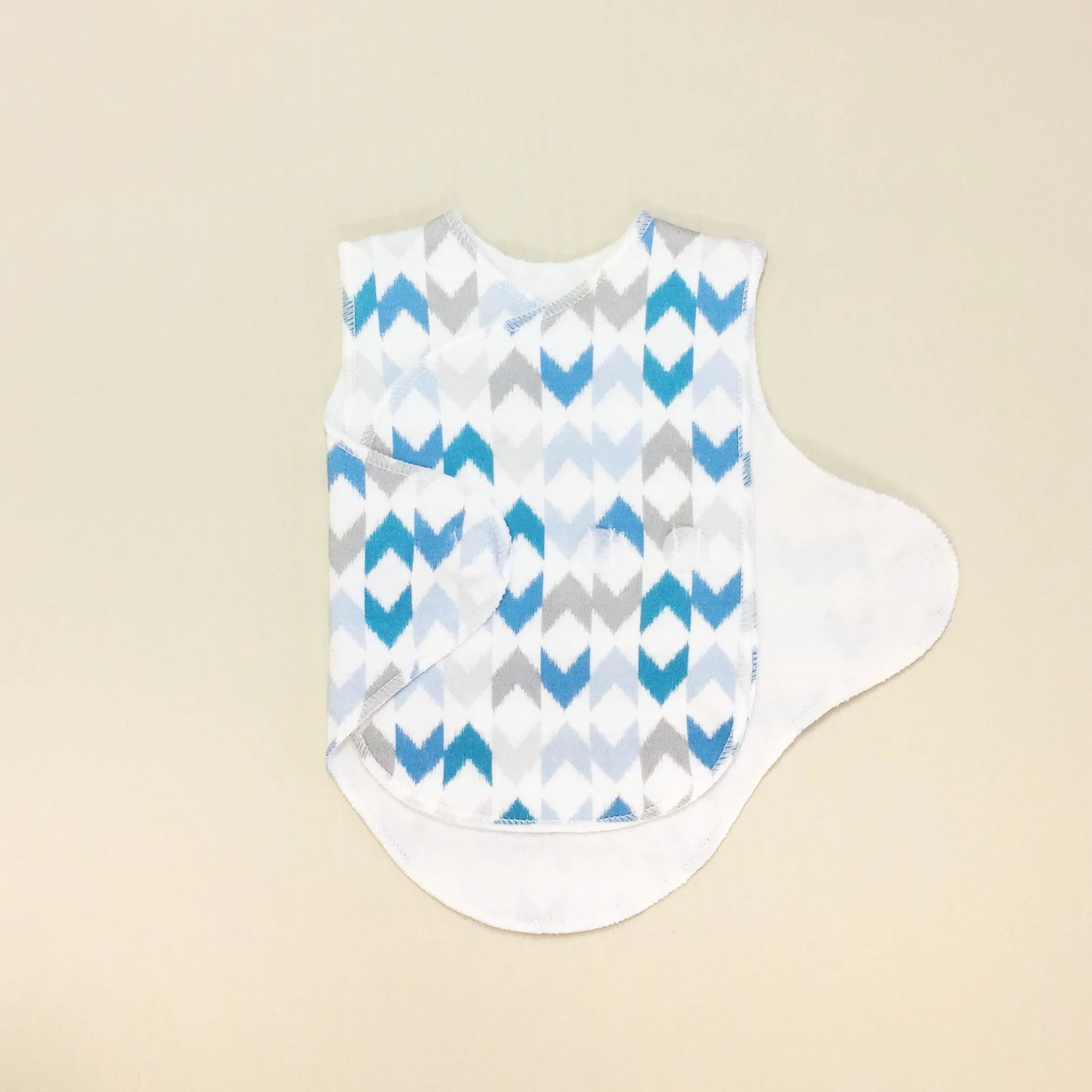 NICU Friendly Wrap Set Blue Chevron