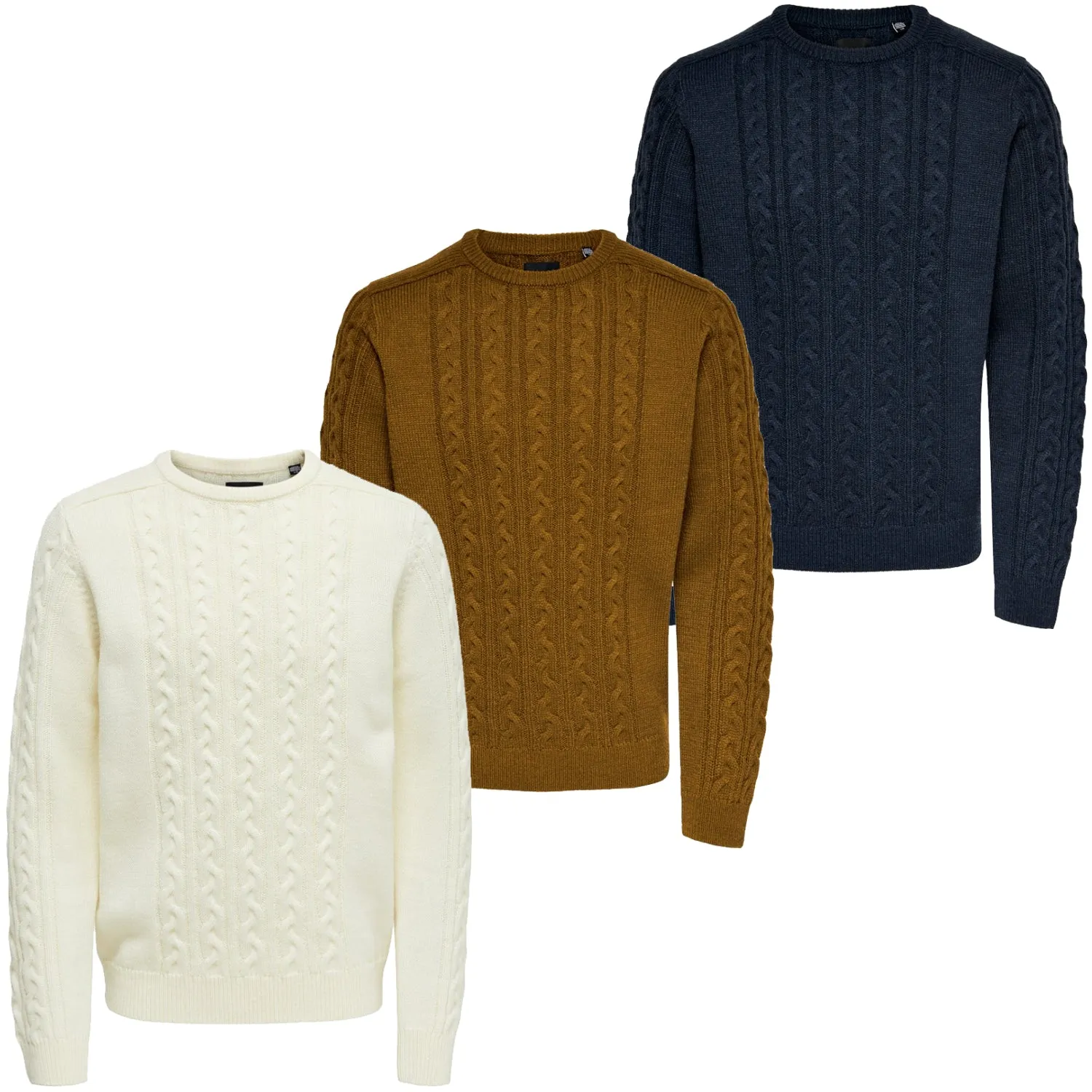 Only & Sons Men's 'Skevin' Cable Knit Jumper