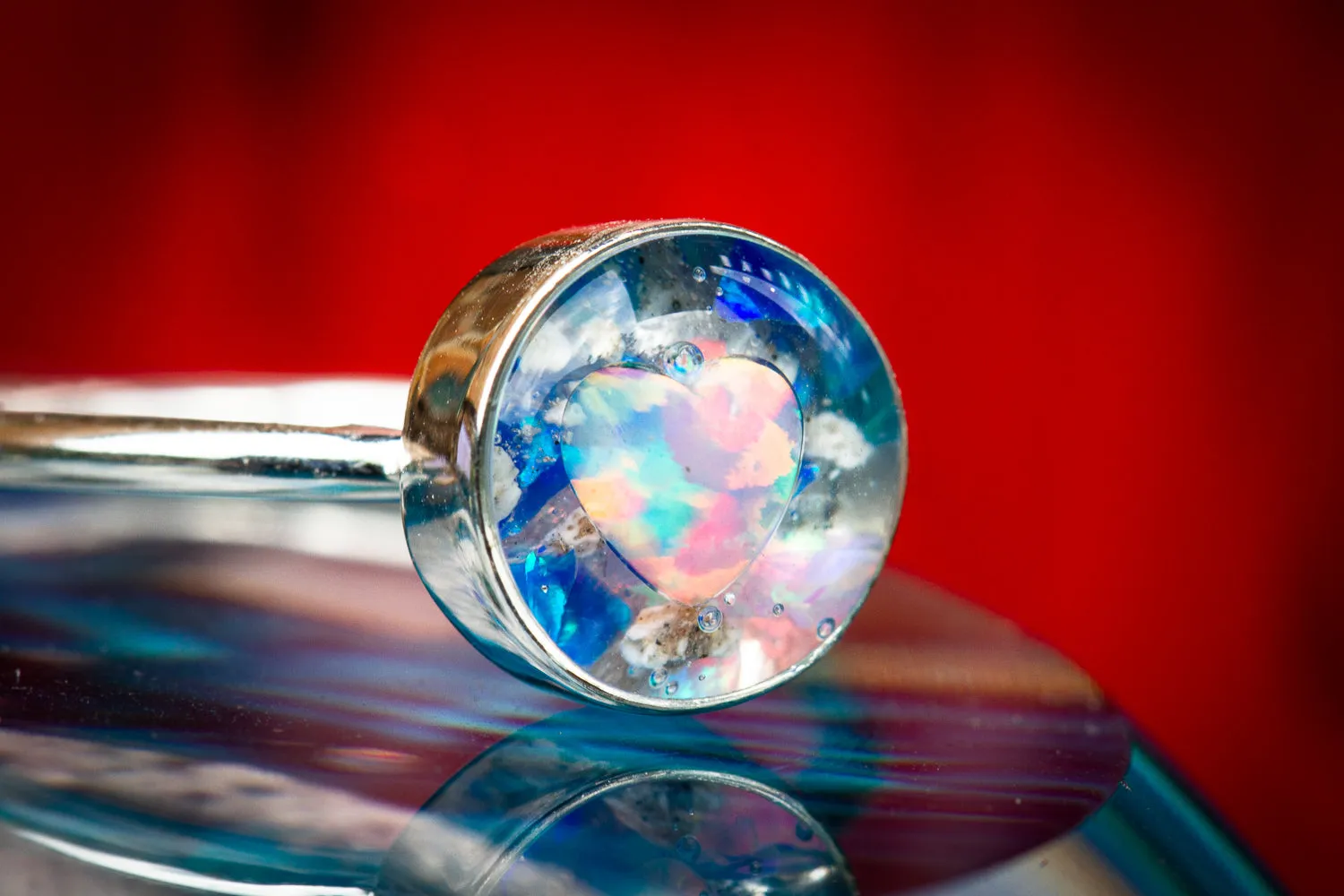 Opal Heart Ring