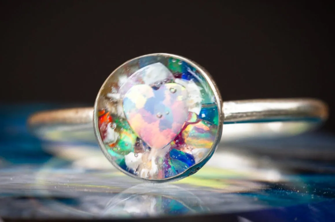 Opal Heart Ring