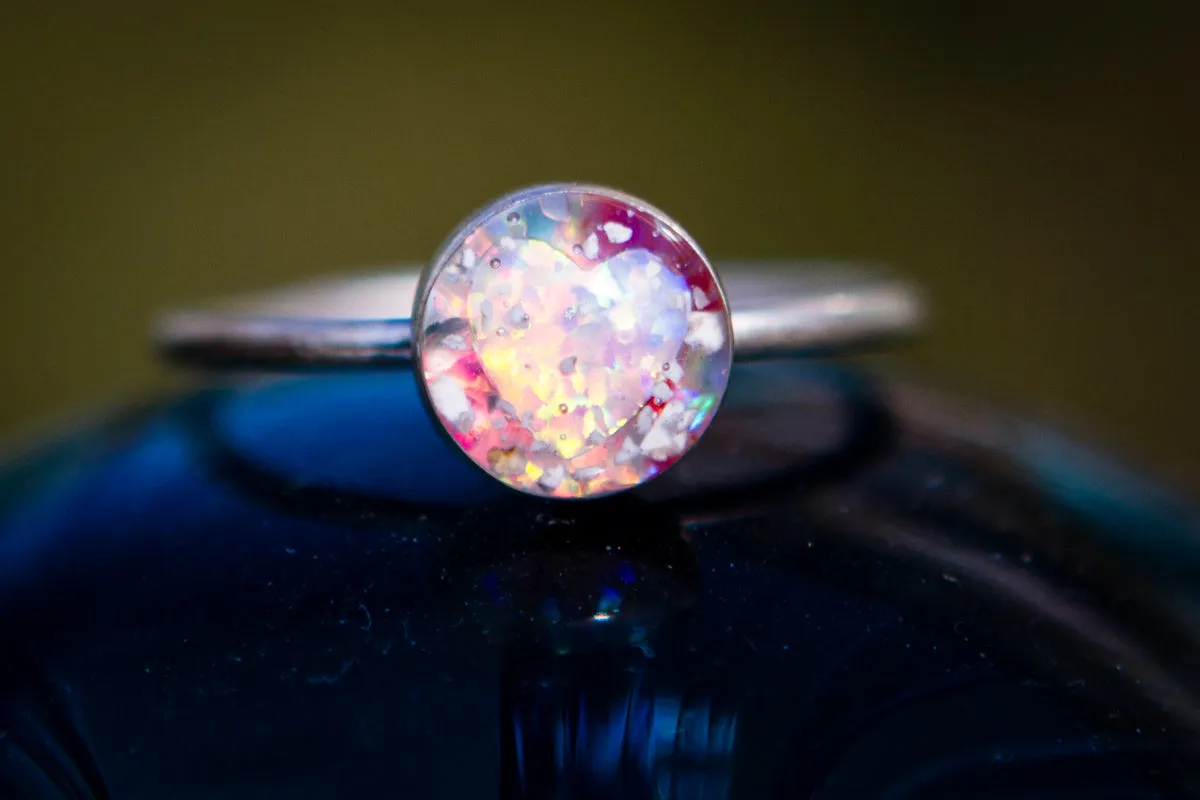 Opal Heart Ring