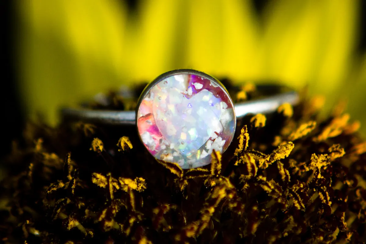 Opal Heart Ring