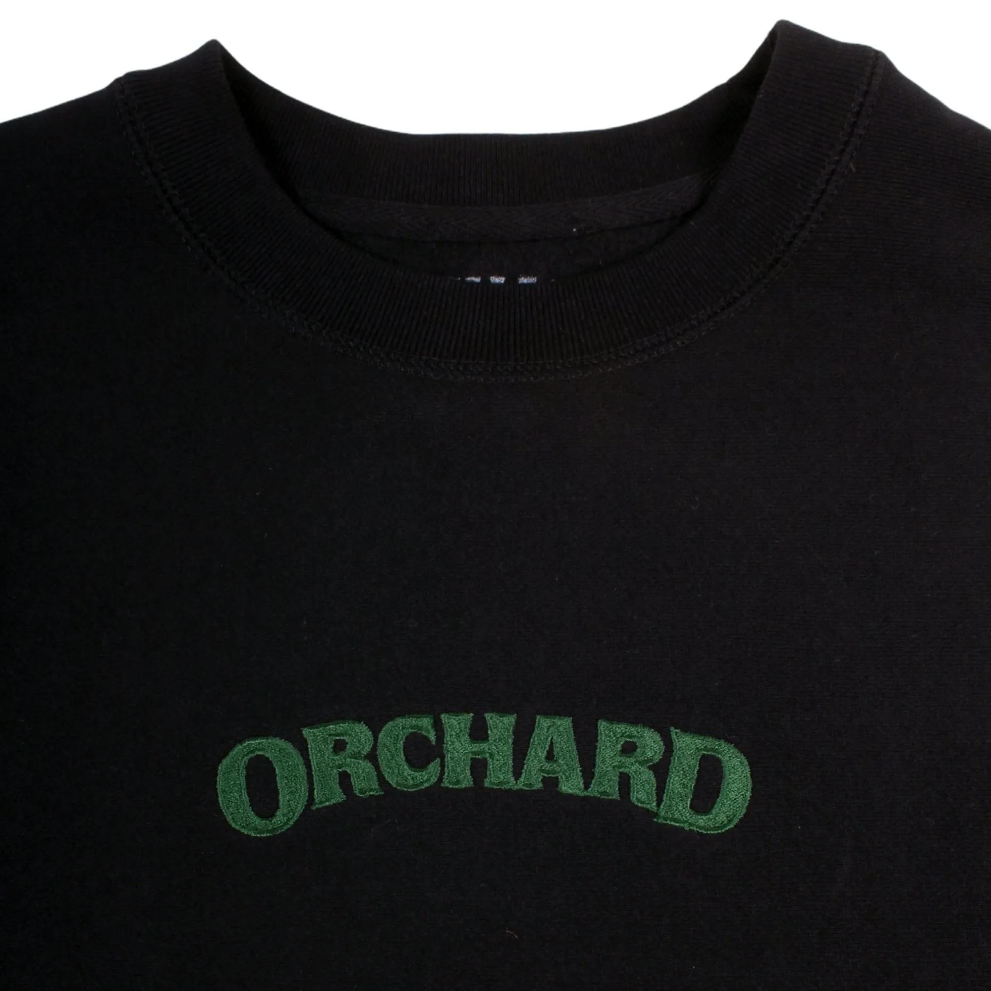 Orchard Cross Weave Text Logo Crewneck Black/Green