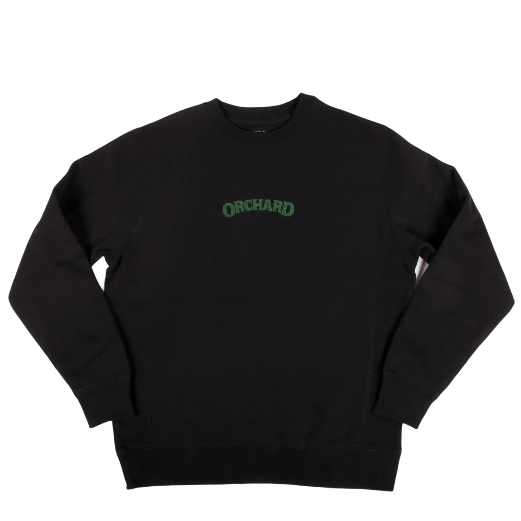 Orchard Cross Weave Text Logo Crewneck Black/Green