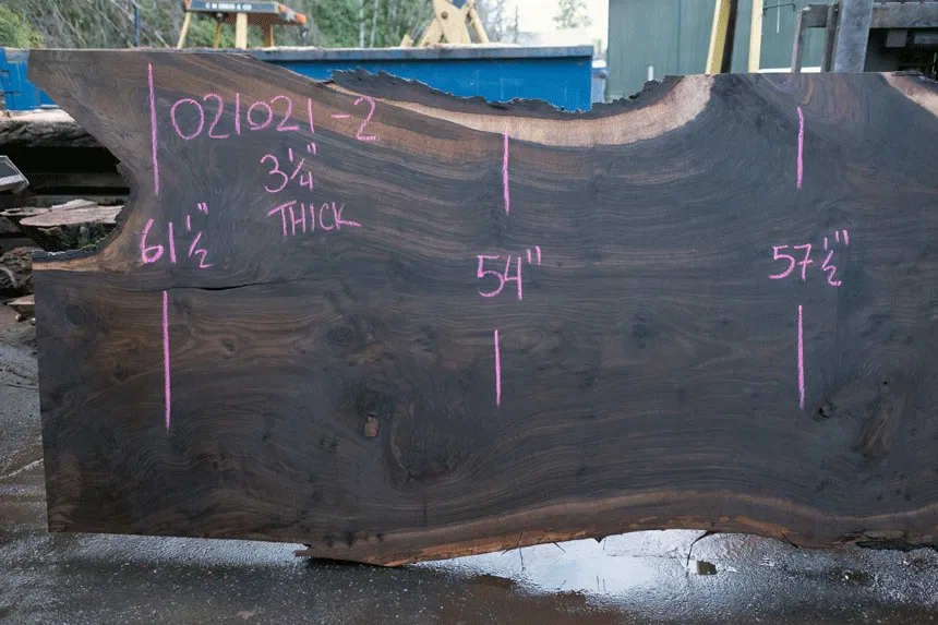 Oregon Black Walnut Slab 021021-02