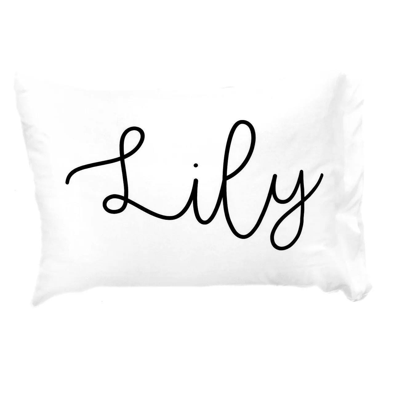 Organic Personalized Pillowcase, Cursive