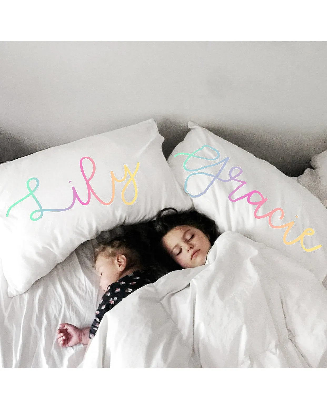 Organic Personalized Pillowcase, Cursive