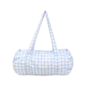 Overnight Duffle Bag - Whales Blue Windowpane