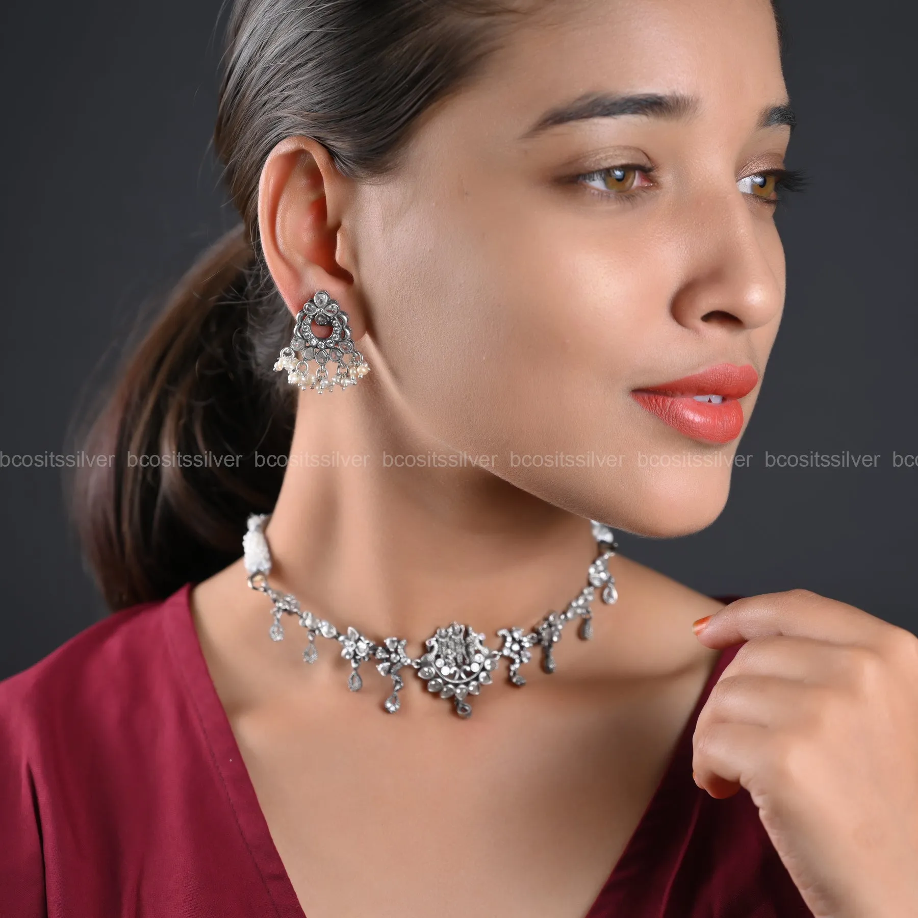 Oxidized Neckpiece - 1228