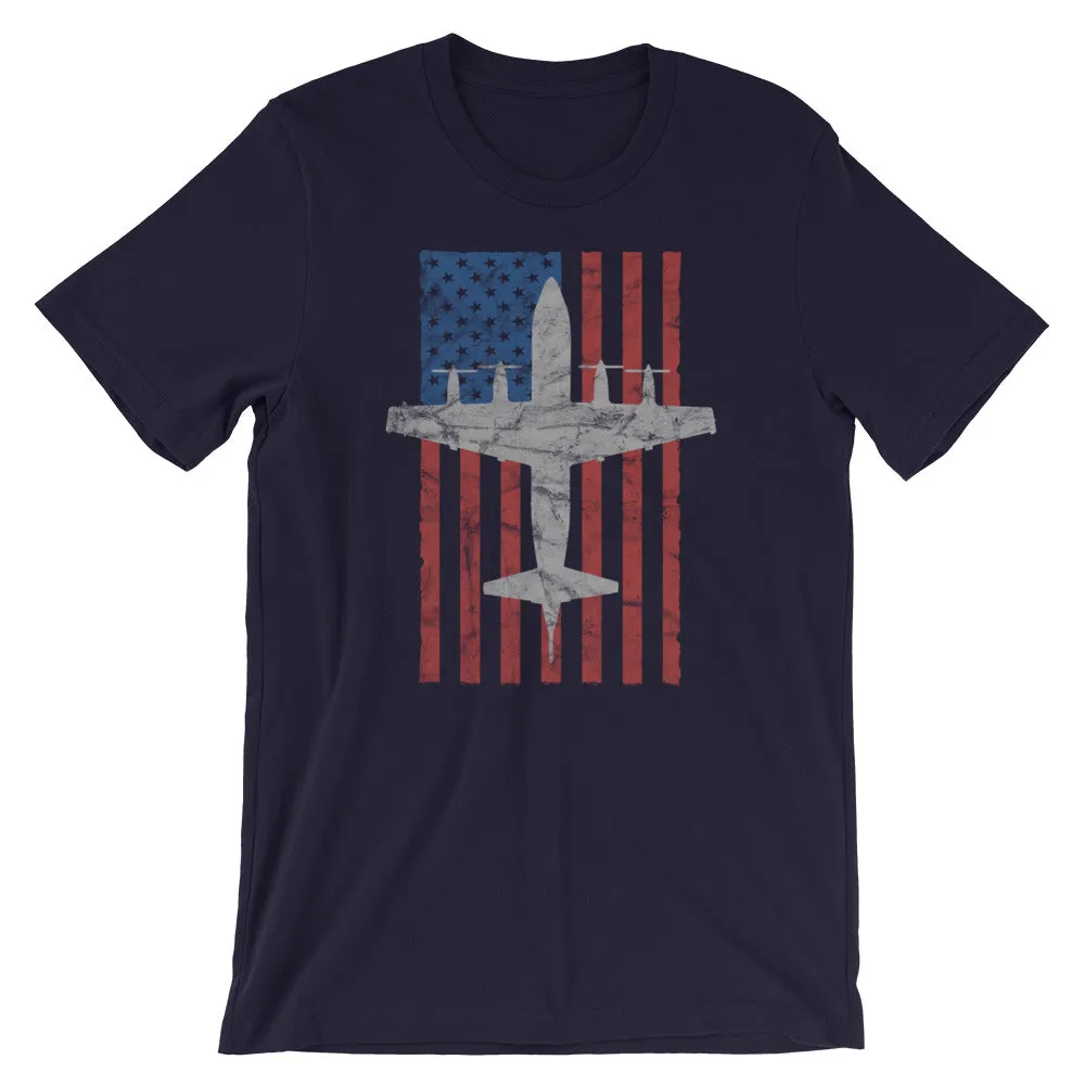 P-3 Orion Vintage American Flag Red White & Blue Tee