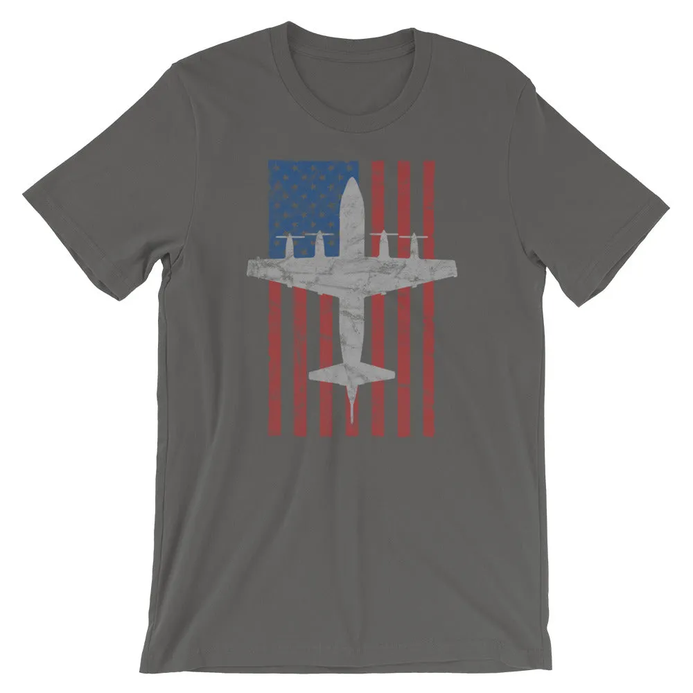 P-3 Orion Vintage American Flag Red White & Blue Tee