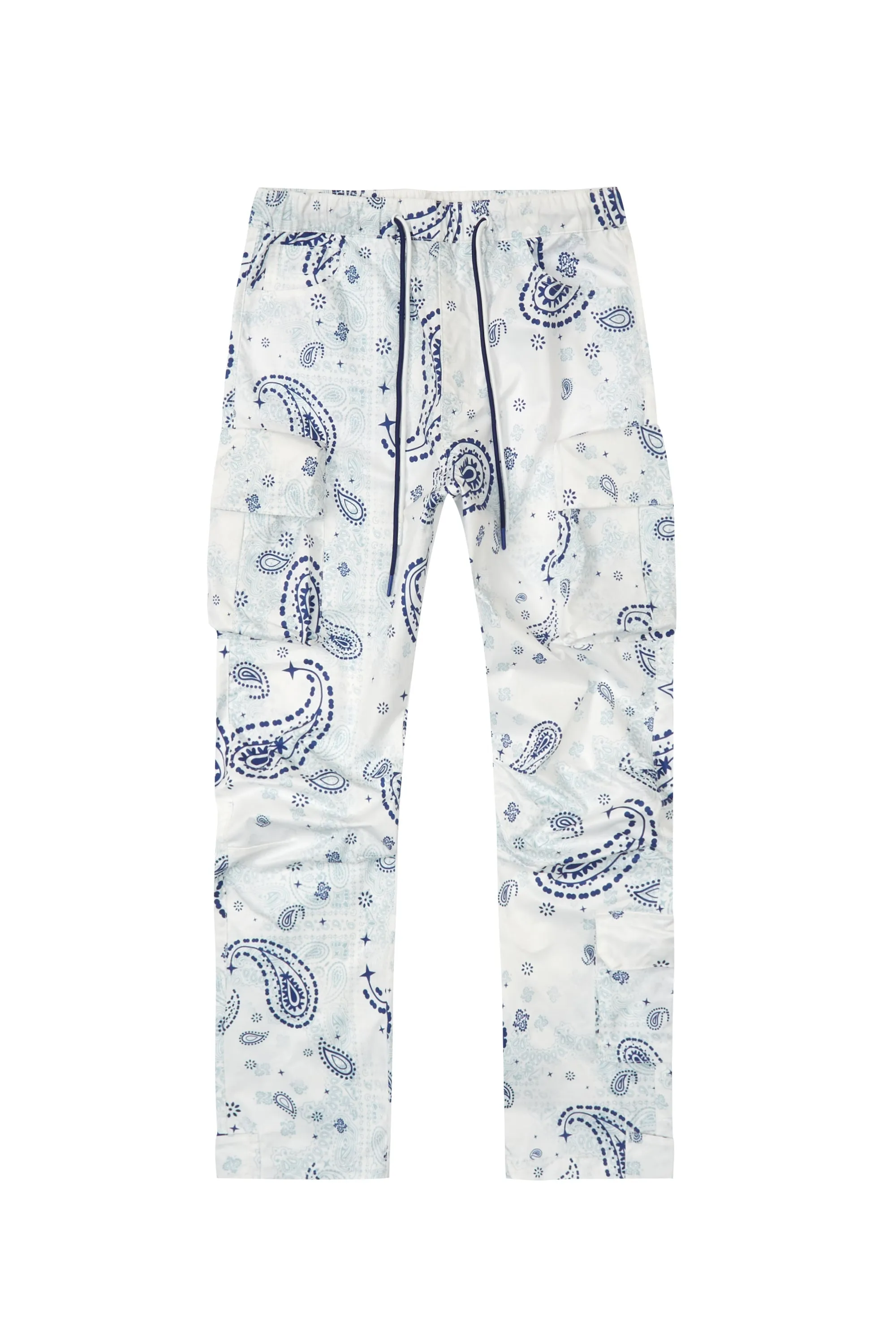 Paisley Utility Windbreaker Joggers - Blue