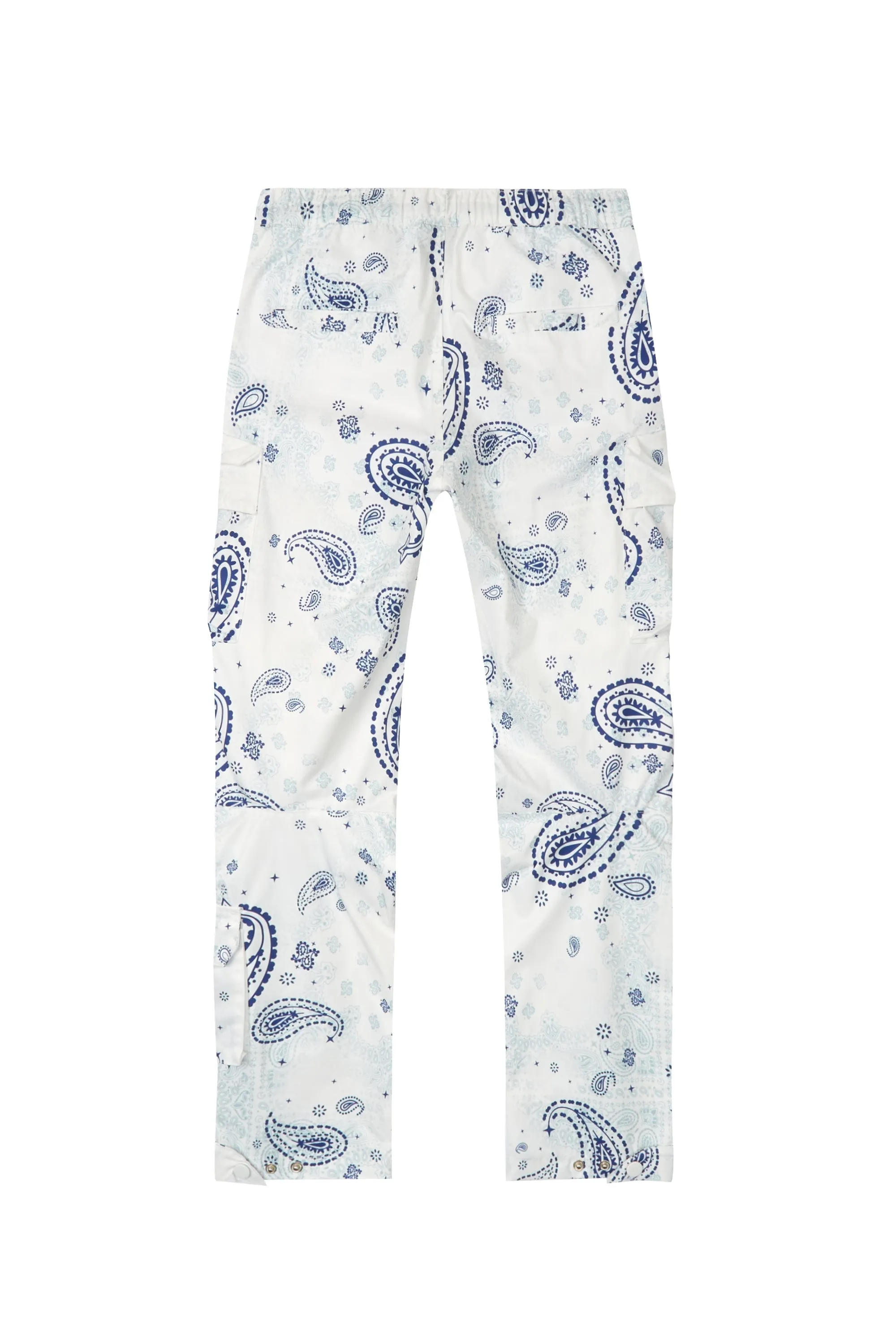 Paisley Utility Windbreaker Joggers - Blue