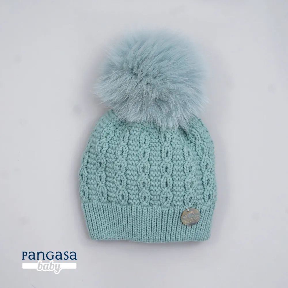 Pangasa Fur Cable Knit Hats