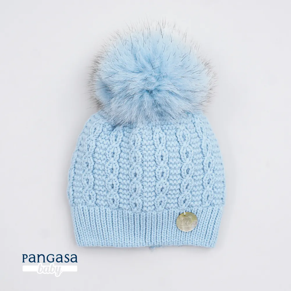 Pangasa Fur Cable Knit Hats