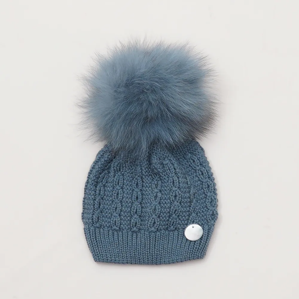 Pangasa Fur Cable Knit Hats