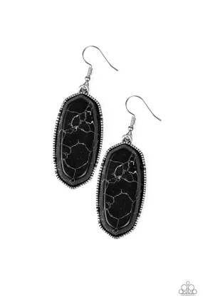 Paparazzi Stone Quest - Black Earrings