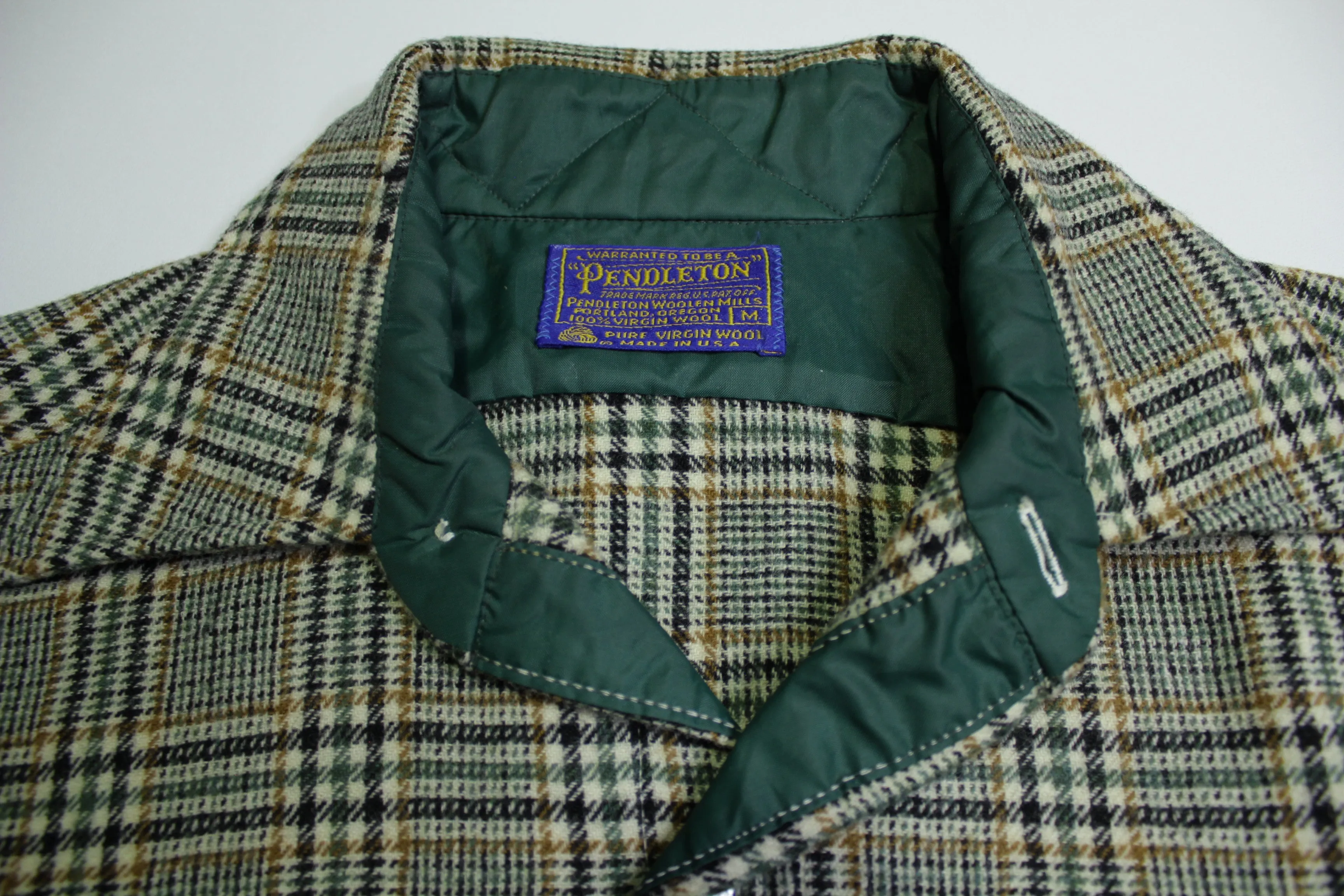 Pendleton 1960's Vintage Pure Virgin Wool USA Lodge Fireside Board Button Up Shirt