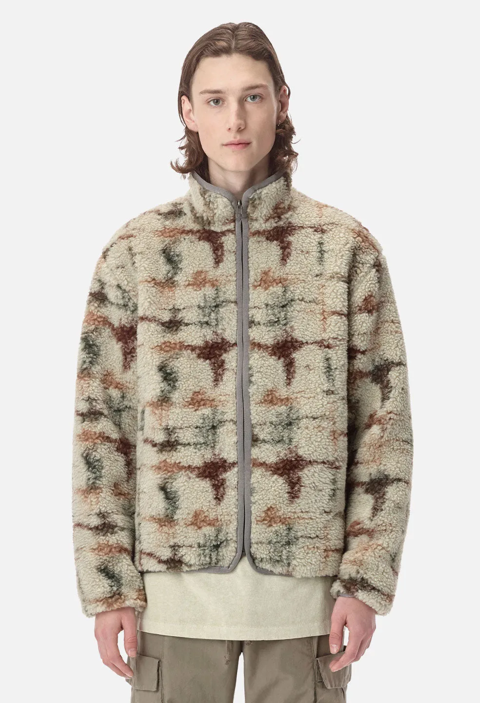 Polar Fleece Full Zip / Digital Camo Sage