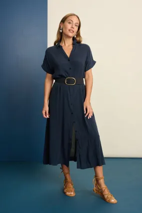 POM AMSTERDAM DRESS LYNN DARK NAVY