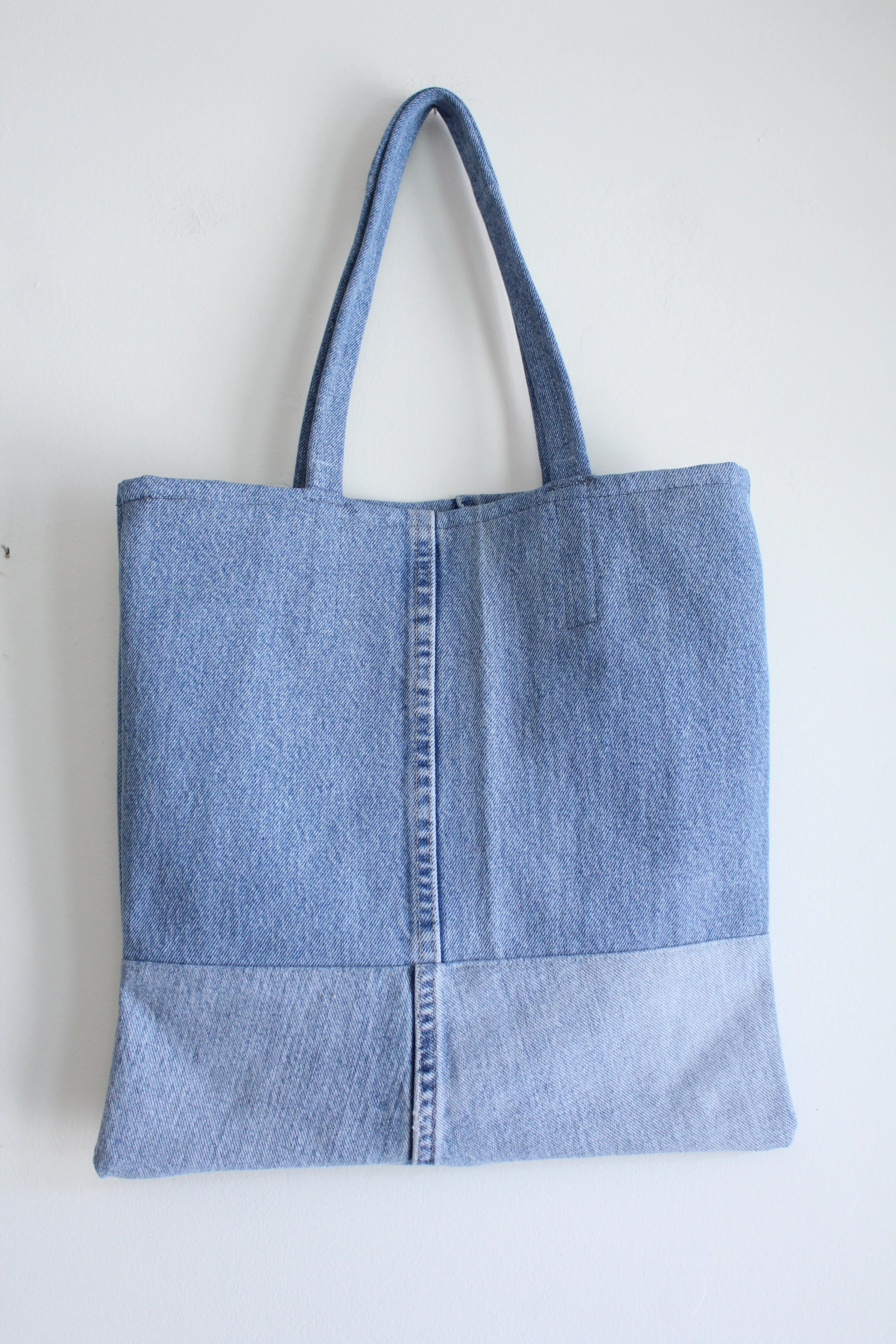 Quilt Patch Upcycled Blue Denim Totebags