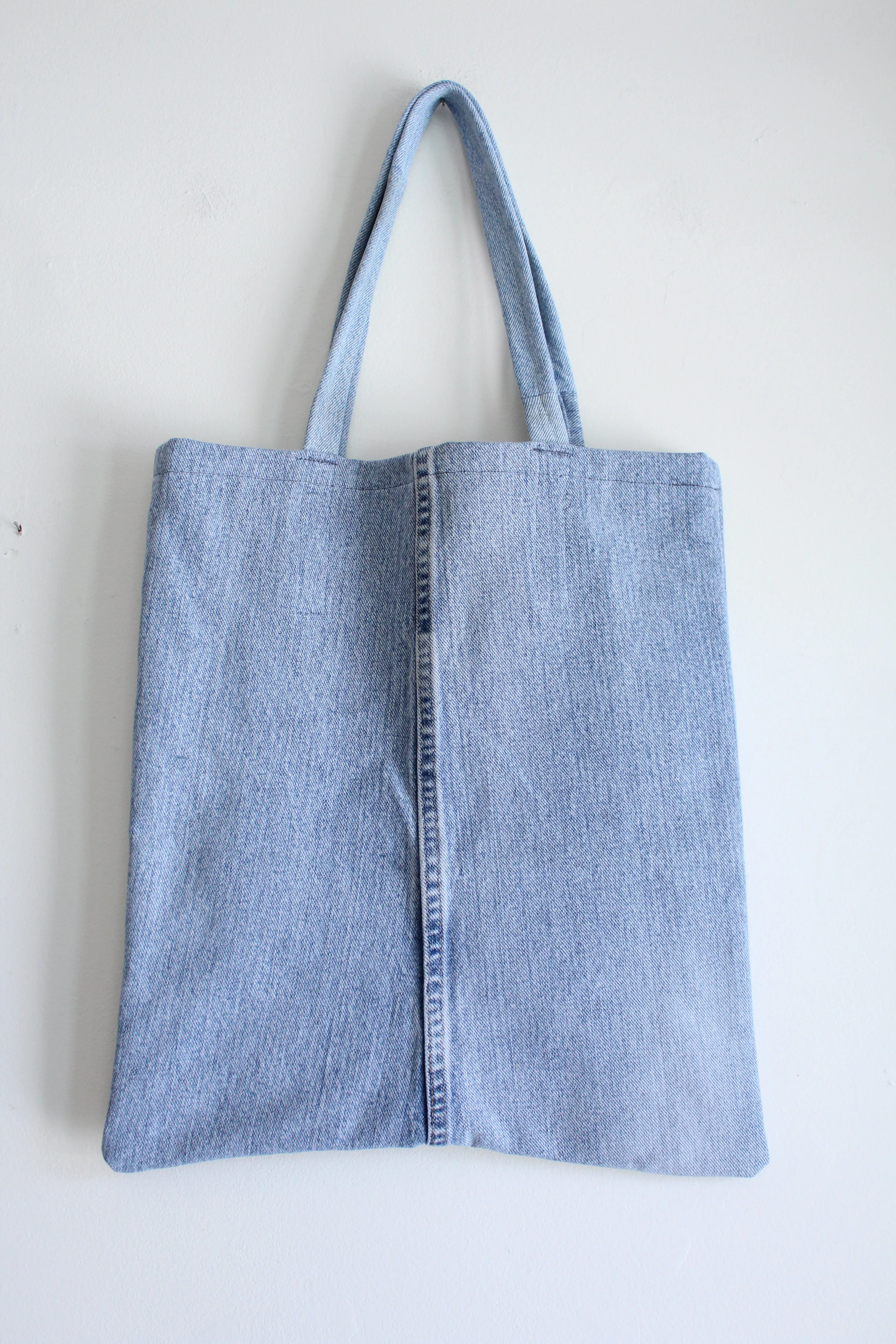 Quilt Patch Upcycled Blue Denim Totebags