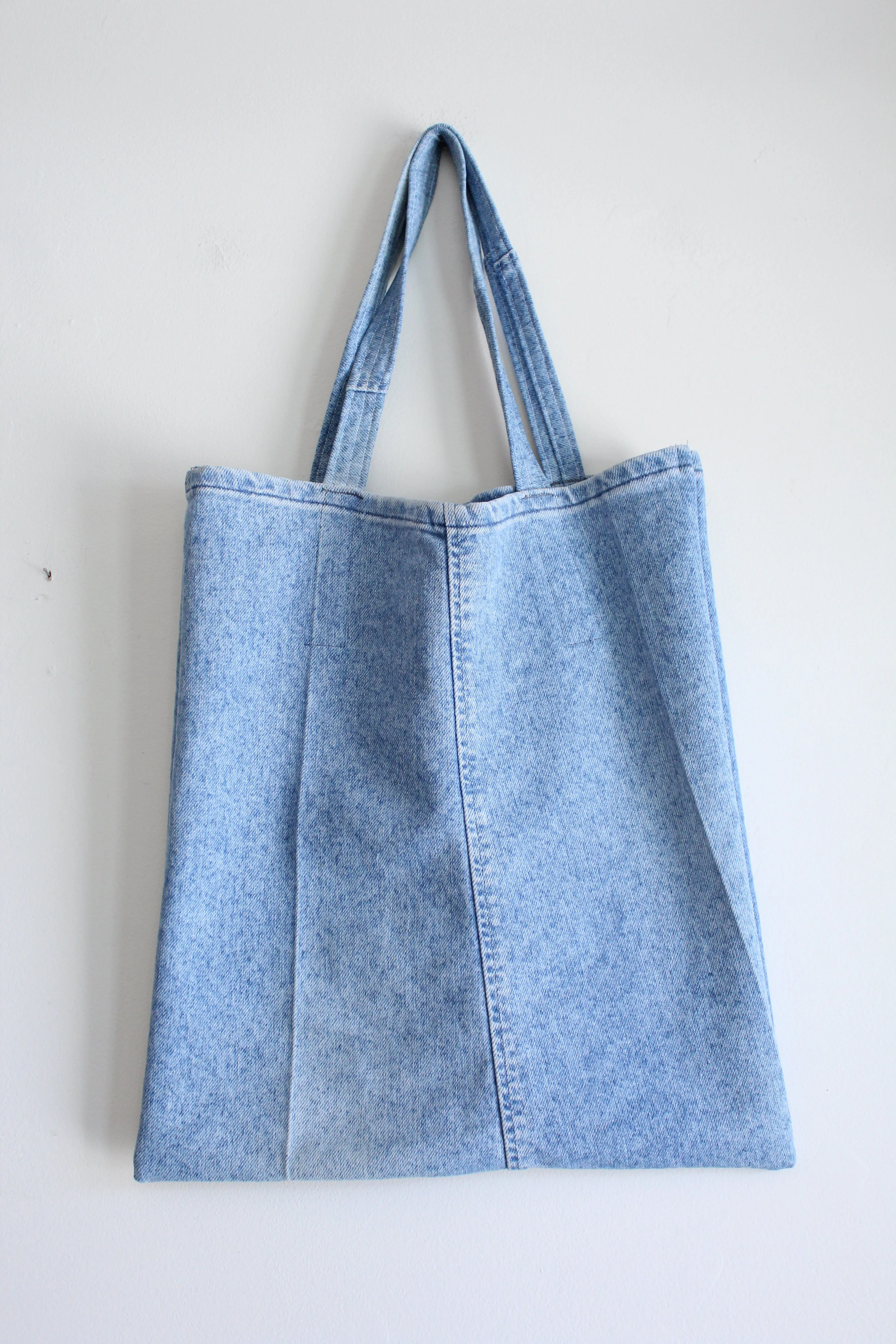 Quilt Patch Upcycled Blue Denim Totebags