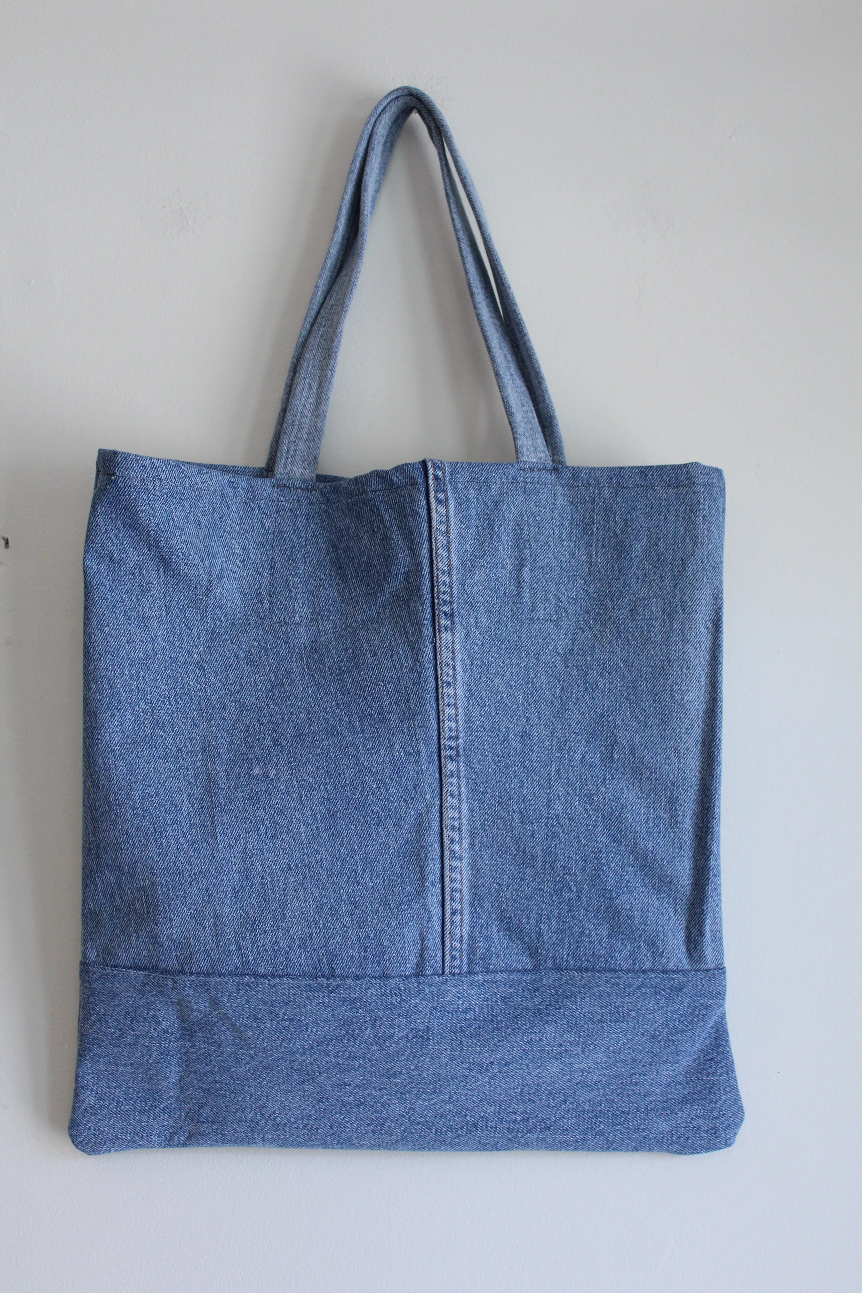 Quilt Patch Upcycled Blue Denim Totebags