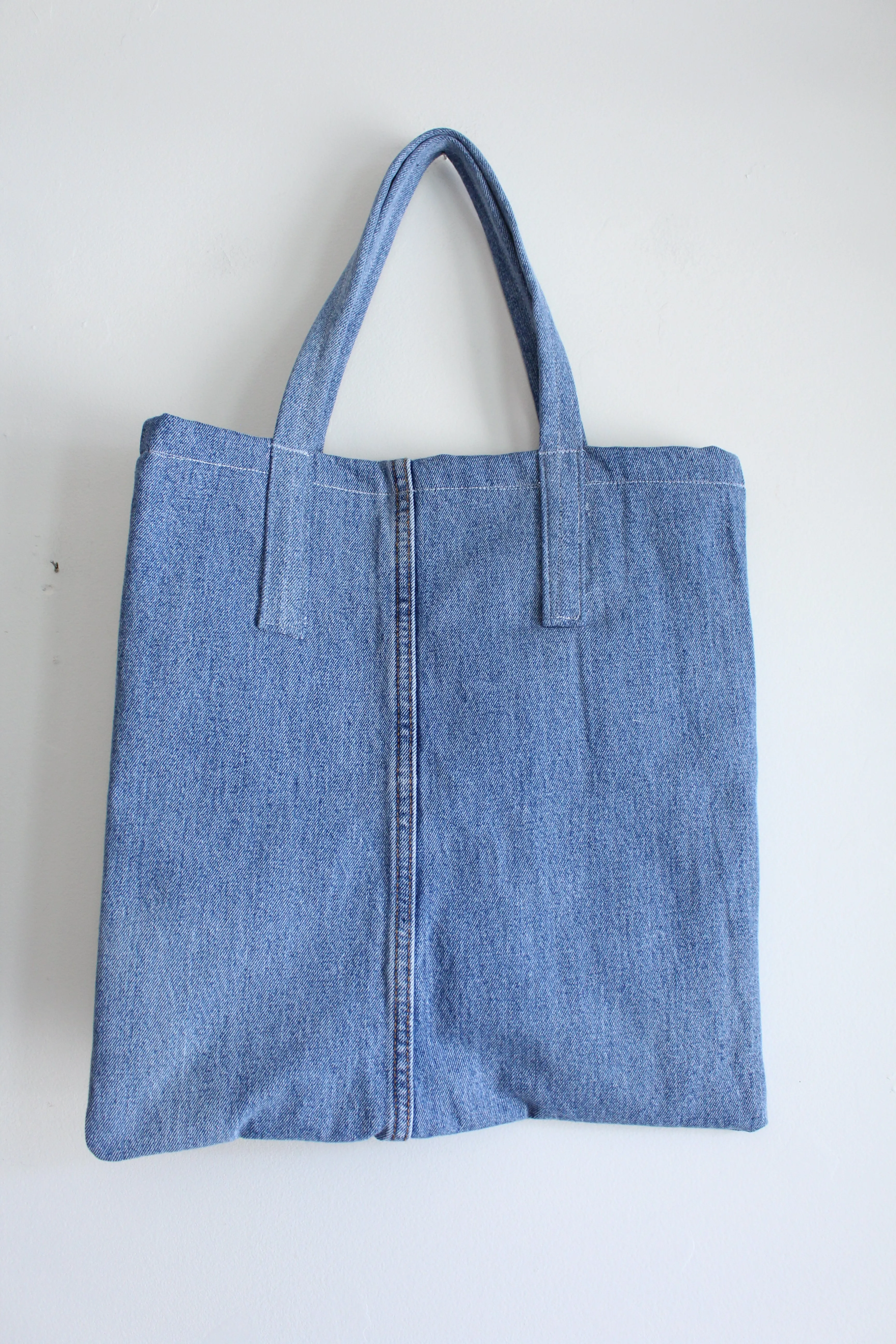 Quilt Patch Upcycled Blue Denim Totebags