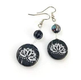 "Black Lotus" Earrings