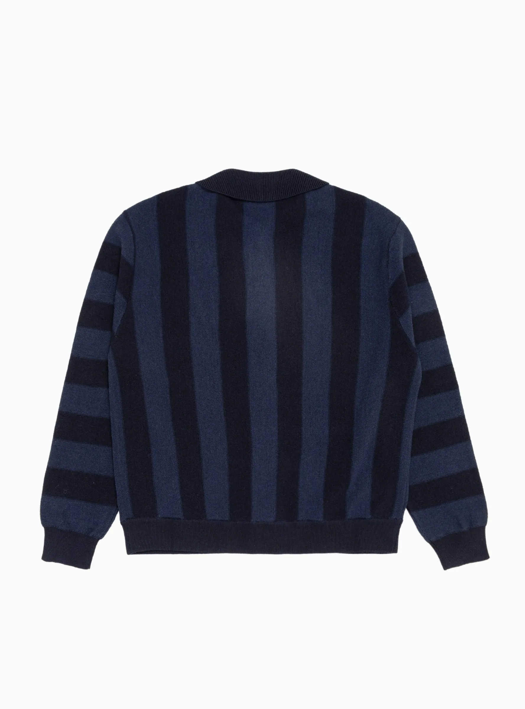 Rat Pack Cardigan Navy Stripe