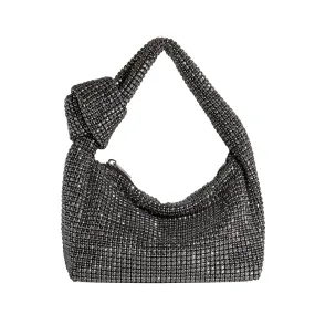 Reena Black Crystal Top Handle Bag - FINAL SALE