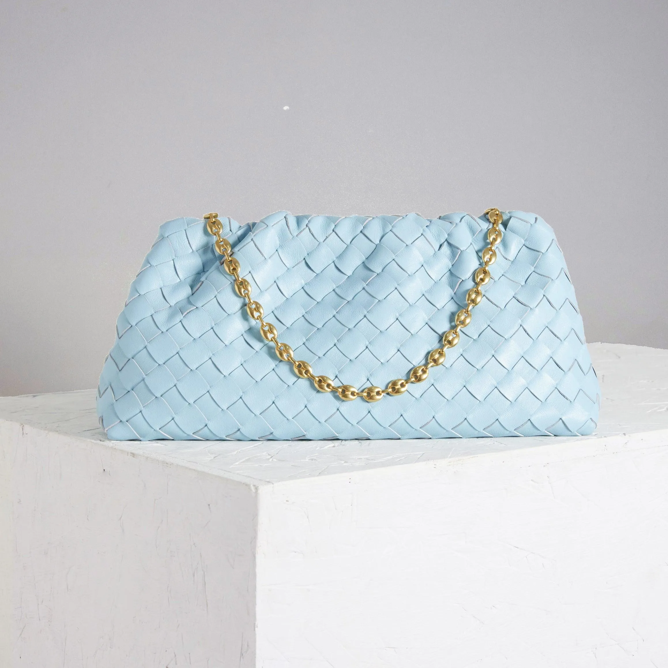 Roll 26 Interknit Sky Blue Clutch