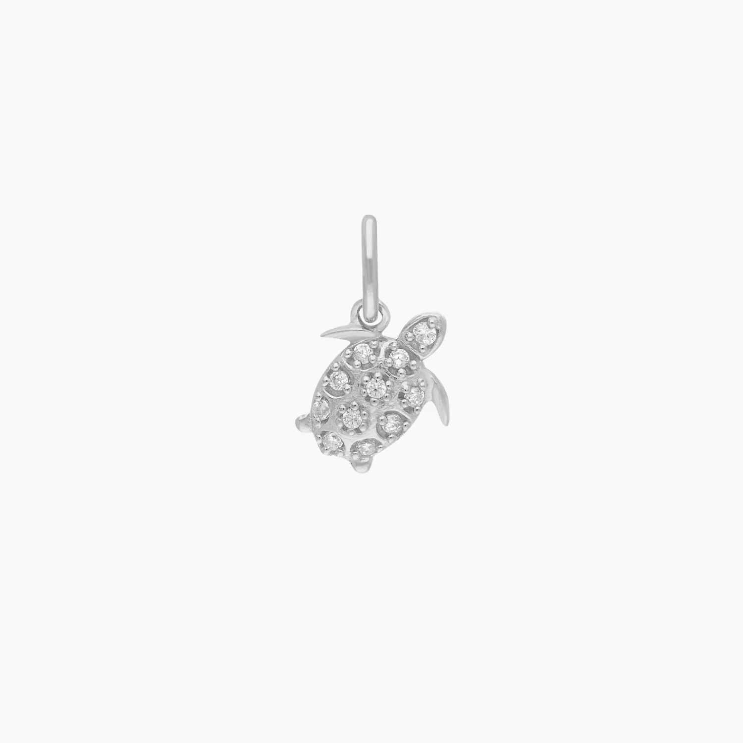 Roma Turtle CZ Charm (Silver)