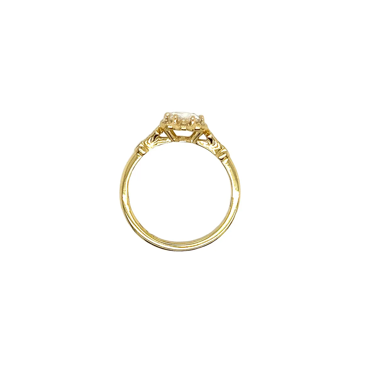 Rose Cut Diamond Ring with 0.53ctw of Diamonds in 14K Yellow Gold