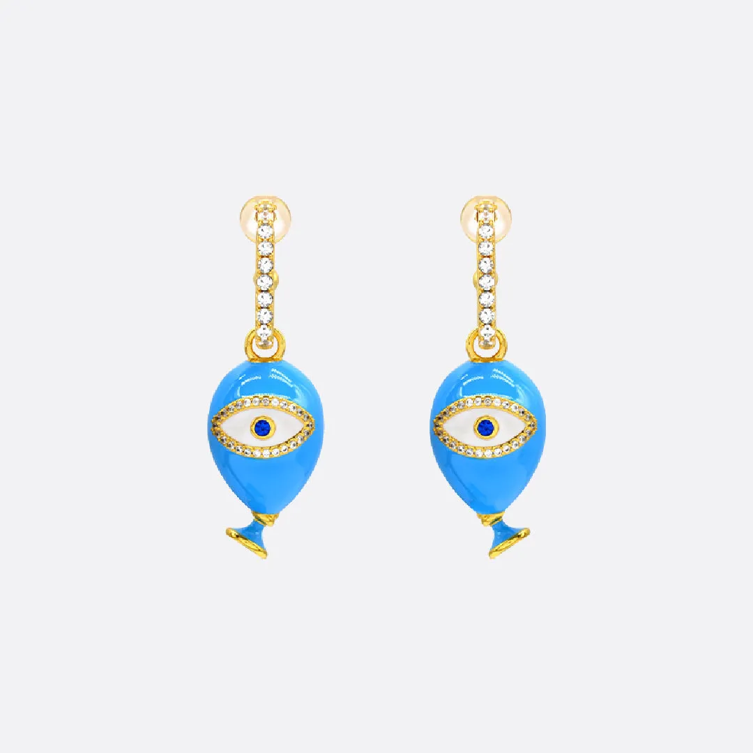 Sahi London Age of Innocence Blue Eye Dangle Earrings