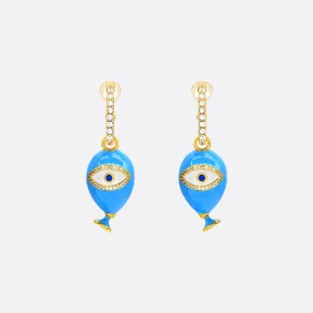 Sahi London Age of Innocence Blue Eye Dangle Earrings