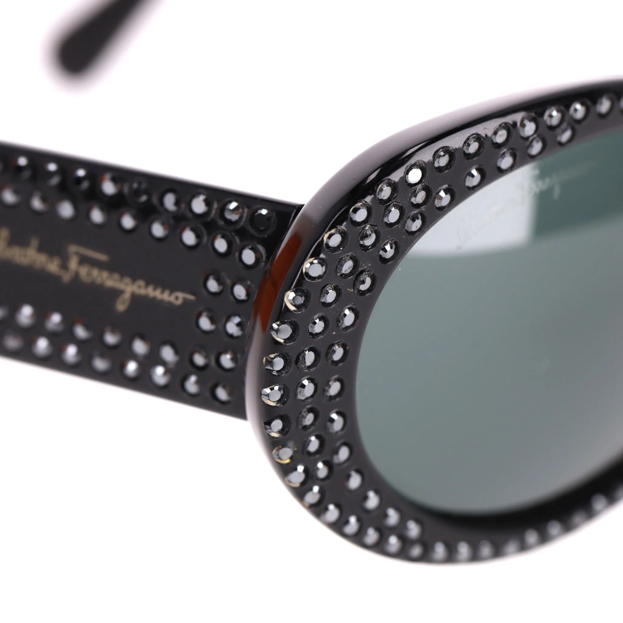 Salvatore Ferragamo Crystal Frames Sunglasses