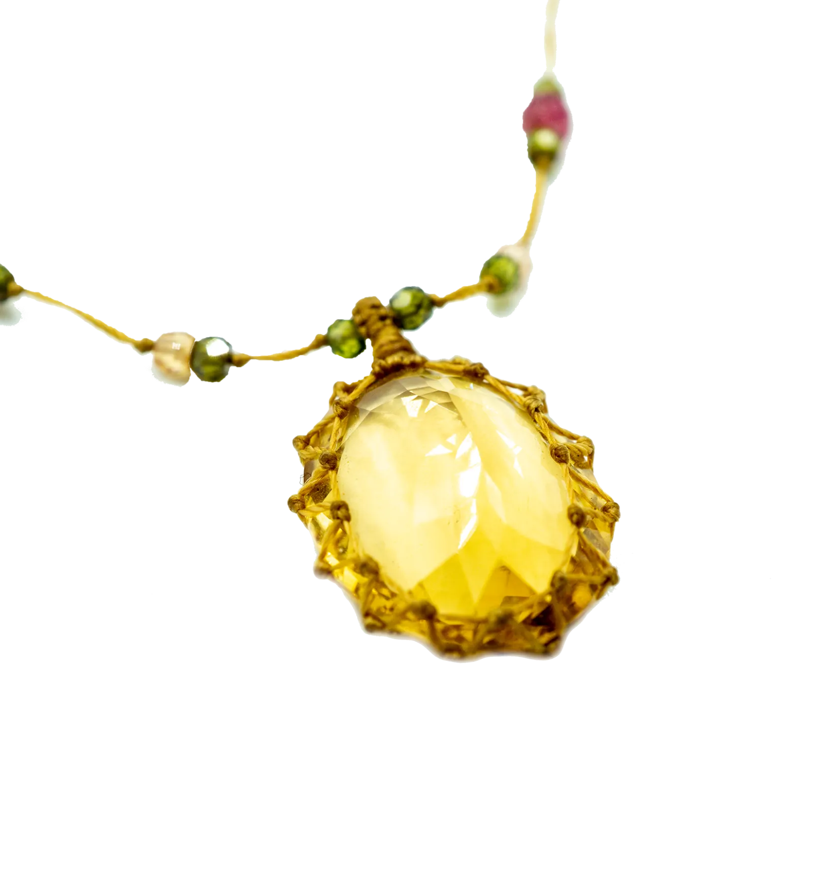 Sharing Citrine Long Tibetan Necklace