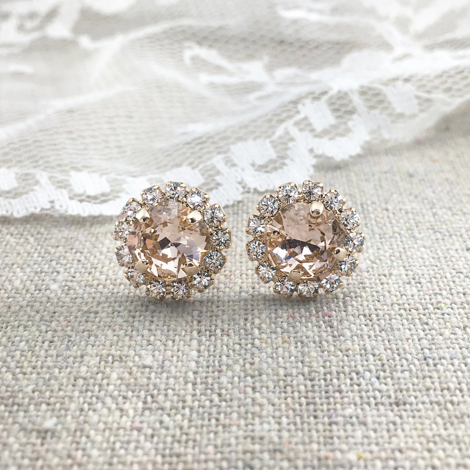 Small Cushion Luxe Post Earrings