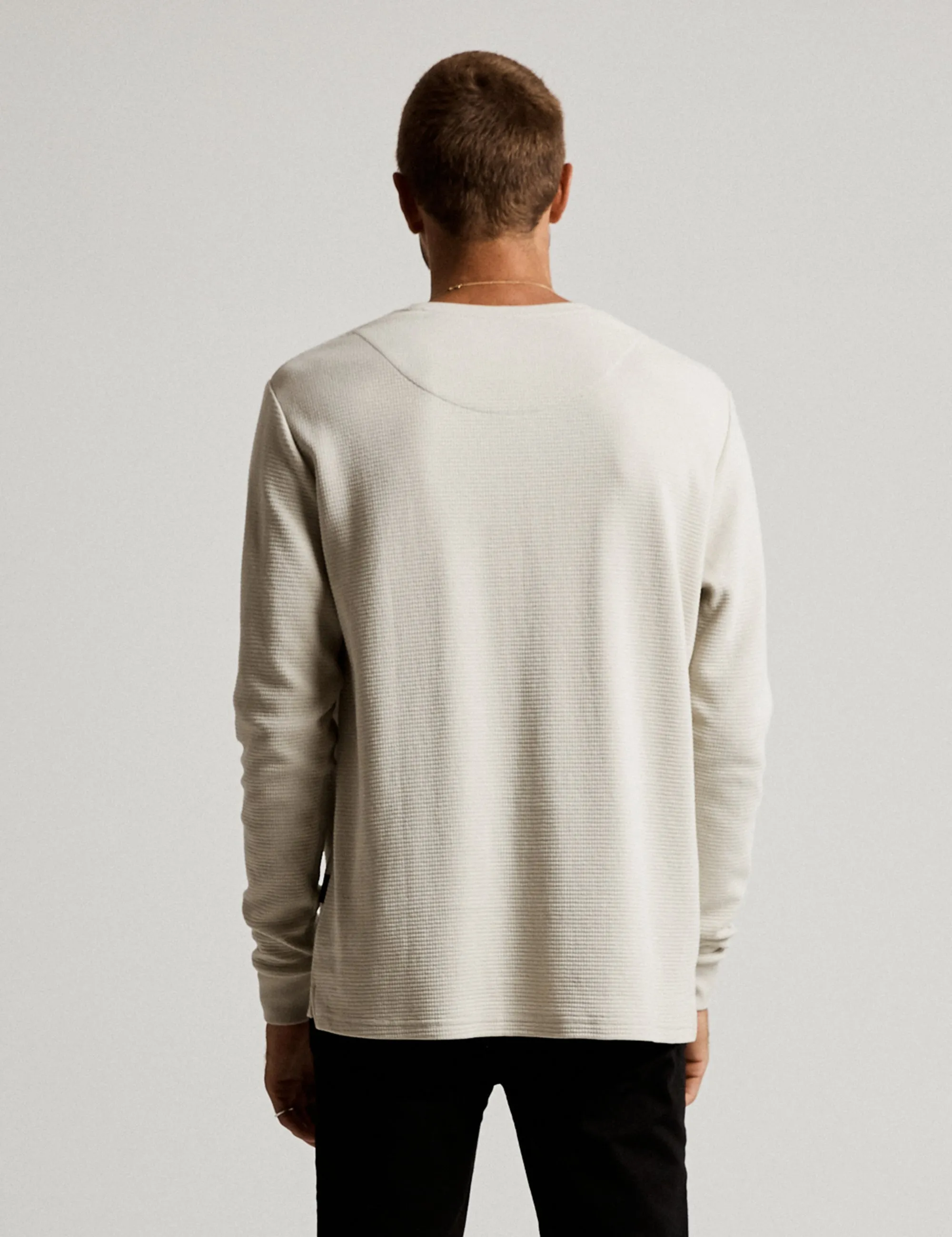 Smith Long Sleeve Waffle - Vintage White