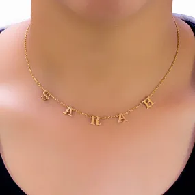 Spaced Letter Name Necklace